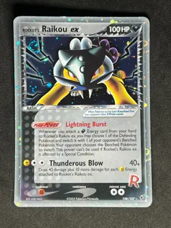 Rocket's Raikou ex 108/107 Pokemon Ex Deoxys -Holo -Secret Rare-NP/NM - Image 1
