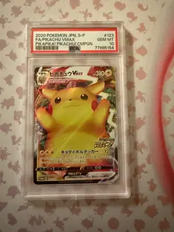 2020 Pokemon Japanese S Promo PIKA! Campaign Pikachu VMAX 123/S-P PSA 10 GEM MNT - Image 1