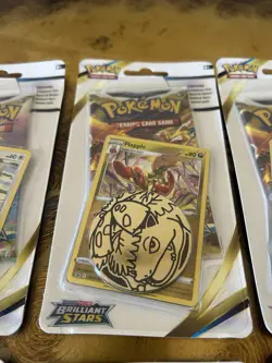 Brilliant Stars Eevee/Flapple Lot of 6 Single pack Checklane Blister Set Booster - Image 3