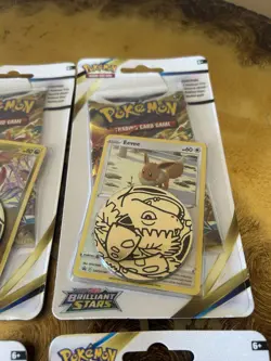 Brilliant Stars Eevee/Flapple Lot of 6 Single pack Checklane Blister Set Booster - Image 4