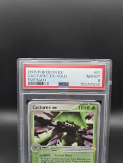 Pokemon 2005 Emerald Cacturne EX Holo #91 PSA 8 NM-MT - Image 2