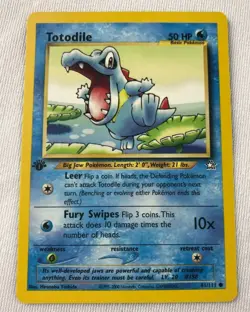 Totodile 1st Edition 81/111 Neo Genesis Pokemon Vintage WOTC NM 2000 - Image 3