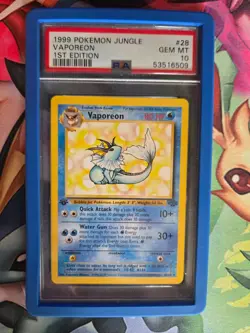 Vaporeon 28/64 Jungle 1st Edition PSA 10, Non-holo, Pokemon TCG, - Image 1