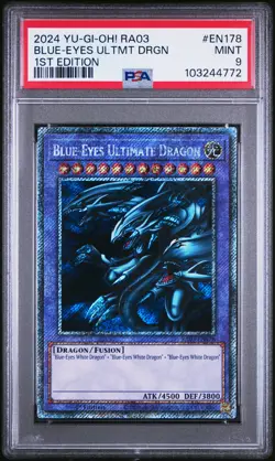 2024 YU-GI-OH! RA03-QUARTER CENTURY BONANZA BLUE-EYES ULTIMATE DRAGON PSA 9 - Image 1