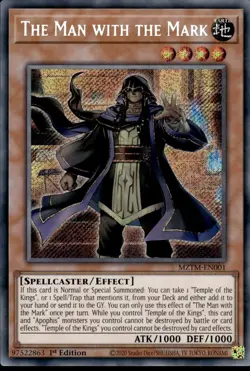 Yu-Gi-Oh! The Man With The Mark 1st Edition Secret Rare - MZTM-EN001 - Image 1