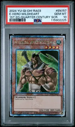 2024 YU-GI-OH! RA03-QUARTER CENTURY BONANZA ELEMENTAL HERO WILDHEART PSA 10 - Image 1