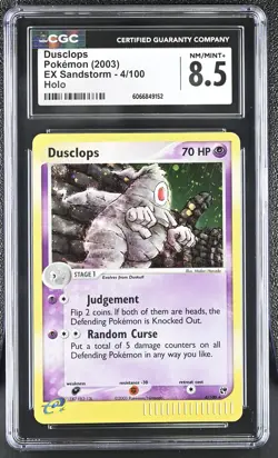 CGC 8.5 Dusclops 2003 EX Sandstorm 4/100 Holo Pokemon Card - Image 1