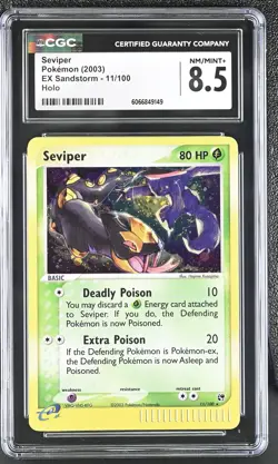 CGC 8.5 Seviper 2003 EX Sandstorm 11/100 Holo Pokemon Card - Image 1