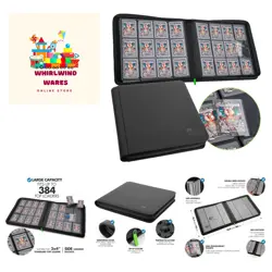 Toploader Binder, Trading Card Binder Storage, 384 12 Pocket Top Loader Binde... - Image 1