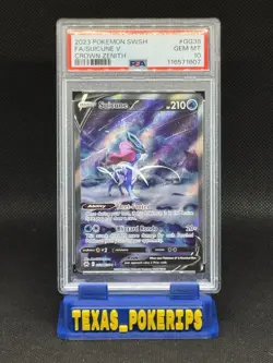 Suicune v Crown Zenith Galarian Gallery Holo Ultra Rare Card GG38 GG70 PSA - Image 1