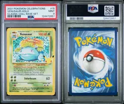 PSA 9 MINT Venusaur Holo Pokemon Card Celebrations Classic Collection 15/102 - Image 3