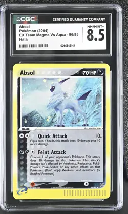 CGC 8.5 Absol 2004 EX Team Magma Vs Aqua 96/95 Holo Pokemon Card - Image 1