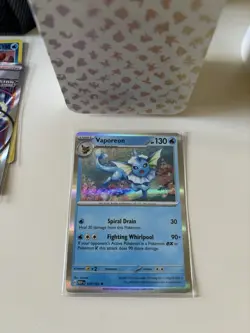 Pokemon TCG Vaporeon Scarlet Violet-151 Reverse Holo Holo Rare Card 134/165 - Image 1