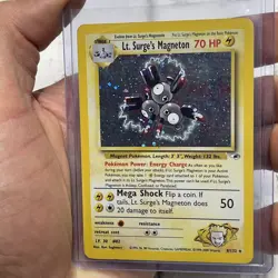 Pokemon TCG Lt. Surge’s Magneton Gym Heroes 8/132 Holo Rare LP Vintage Card WOTC - Image 1