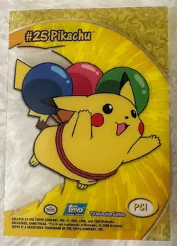 Topps Pokemon TV Animation Edition Pikachu Balloon Art Card #25 - PC1 - Image 2