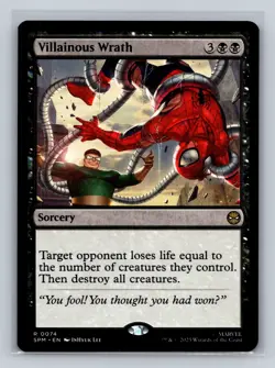 MTG Marvel's Spider-Man #74 Villainous Wrath Rare tcg NM - Image 1