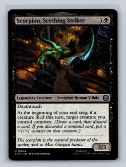 MTG Marvel's Spider-Man #64 Scorpion, Seething Striker Uncommon tcg NM - Image 1