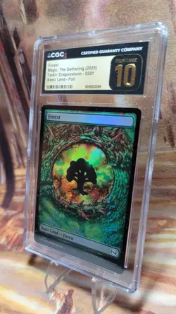 MTG Dragon Eye Land Forest Foil #0291 Tarkir Dragonstorm CGC Pristine 10 Pop 1 - Image 4