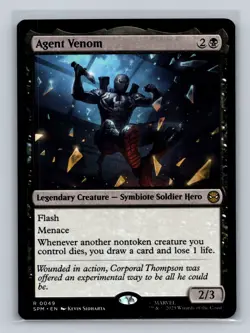 MTG Marvel's Spider-Man #49 Agent Venom Rare tcg NM - Image 1