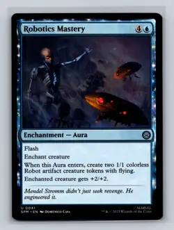 MTG Marvel's Spider-Man #41 Robotics Mastery Uncommon tcg NM - Image 1