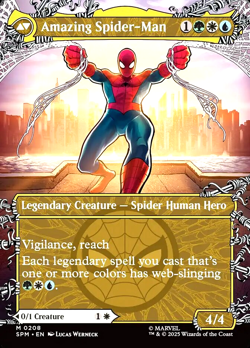 MTG Peter Parker Amazing Spider-Man 208 Mythic Foil Borderless Marvel Spider-Man - Image 2