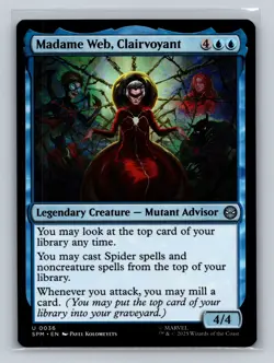 MTG Marvel's Spider-Man #36 Madame Web, Clairvoyant Uncommon tcg NM - Image 1