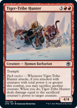 Tiger-Tribe Hunter - Adventures in the Forgotten Realms #163/281 MTG Magic The G - Image 1