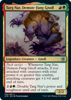 Targ Nar, Demon-Fang Gnoll - Adventures in the Forgotten Realms #234/281 MTG Mag - Image 1