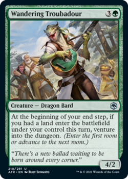 Wandering Troubadour - Adventures in the Forgotten Realms #210/281 MTG Magic The - Image 1