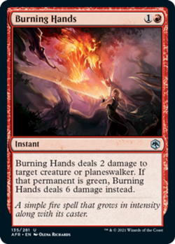 Burning Hands - Adventures in the Forgotten Realms #135/281 MTG Magic The Gather - Image 1
