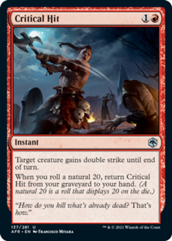 Critical Hit - Adventures in the Forgotten Realms #137/281 MTG Magic The Gatheri - Image 1