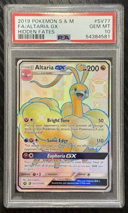 Pokemon PSA 10 Altaria GX SV77/SV94 Shiny Ultra Rare Hidden Fates Gem Mint - Image 1