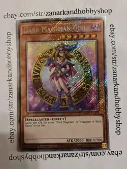 Yugioh Dark Magician Girl - RA03-EN123 Platinum Secret Rare NM - Image 1