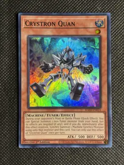 YuGiOh! - Crystron Quan RA04-EN021 Super Rare 1st Edition Near Mint - Image 1