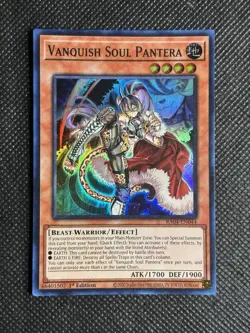 YuGiOh! - Vanquish Soul Pantera RA04-EN044 Super Rare 1st Edition Near Mint - Image 1