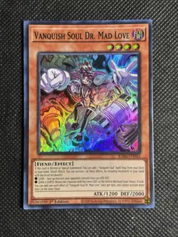 YuGiOh! - Vanquish Soul Dr. Mad Love RA04-EN045 Super Rare 1st Edition Near Mint - Image 1
