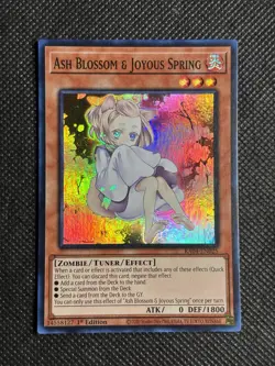 YuGiOh! Ash Blossom & Joyous Spring RA04-EN025 Super Rare 1st Edition Near Mint - Image 1