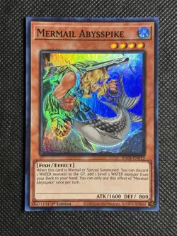YuGiOh! - Mermail Abysspike RA04-EN012 Super Rare 1st Edition Near Mint - Image 1