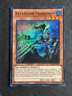 YuGiOh! - Atlantean Marksman RA04-EN009 Super Rare 1st Edition Near Mint - Image 1