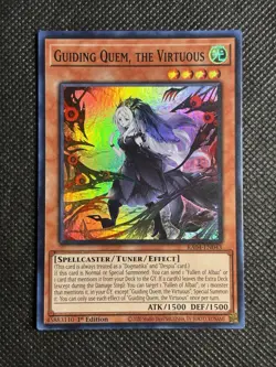 YuGiOh! - Guiding Quem, the Virtuous RA04-EN043 Super Rare 1st Edition Near Mint - Image 1