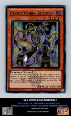 Battles of Legend: Monster Mayhem Yugioh #BLMM-EN084 Orcust Cymbal Skeleton NM+ - Image 1