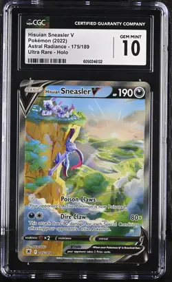 CGC 10 Hisuian Sneasler V Astral Radiance 175/189 Ultra Rare Pokemon Card - Image 1