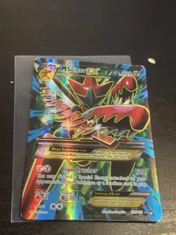 Mega Scizor EX 120/122 - NM FULL ART ULTRA RARE Breakpoint Pokemon 2016 TCG Card - Image 2