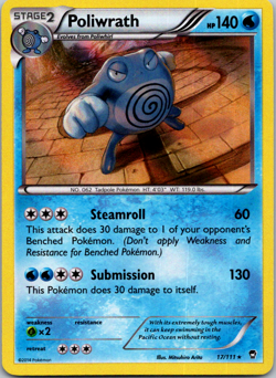 Poliwrath 17/111 Holo Rare XY Furious Fists Pokemon Card Near Mint 2014 - Image 1