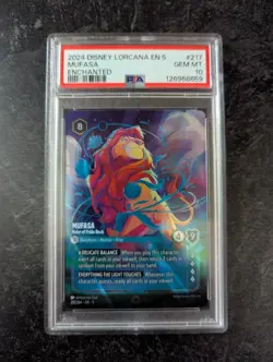 Mufusa Ruler of Pride Pack Lorcana Enchanted Card PSA 10 Gem Mint 217/204 - Image 1