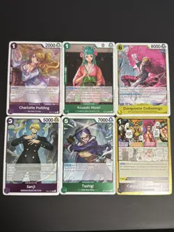 6x OP12 Legacy of the Master English SR Bundle One Piece Cards - Image 1