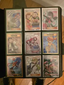 Collectors Pokemon Card Collection Binder Rainbows Gold Full Art PROMO Rare - Image 1