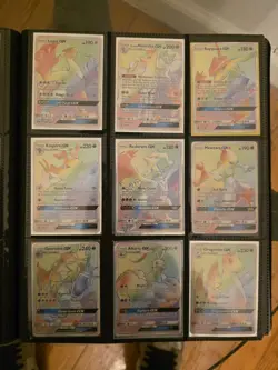 Collectors Pokemon Card Collection Binder Rainbows Gold Full Art PROMO Rare - Image 3