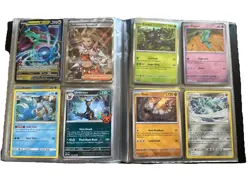 110 Pokemon Card Binder Rayquaza Mega VMAX Pikachu Mew Raging Bolt Ex And More - Image 4