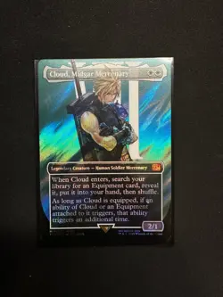 Cloud, Midgar Mercenary (Borderless) (Surge Foil) Final Fantasy Foil - Image 2